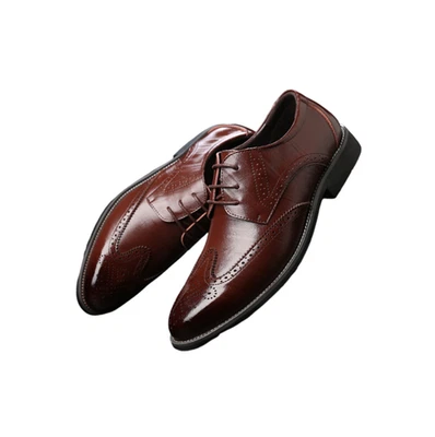 MARKENLOS Herren Leder Oxford Schuhe - Smart Freizeit Schnürschuhe Für Büro & Arbeit