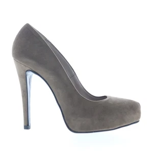 Via Studio Camoscio VIA 16 Womens Gray Suede Slip On Pumps Heels Shoes 37 - Picture 1 of 4