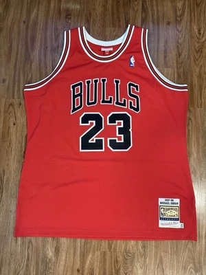 Camiseta deportiva para hombre Michael Jordan Red Chicago Bulls 1997/98 auténtica roja talla 52 Foto 1 de 3