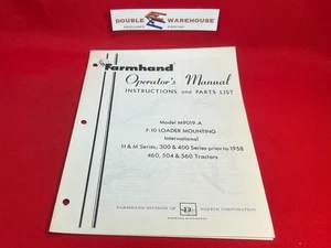 Farmhand Op. Manual M9019-A F10 Loader Mounting Int H&M 300 400 460 504 560 - Picture 1 of 3
