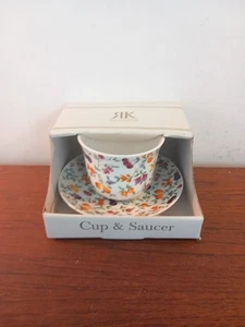 Roy Kirkham Large Cup & Saucer decorated Fruit& Flowers Design - Picture 1 of 9