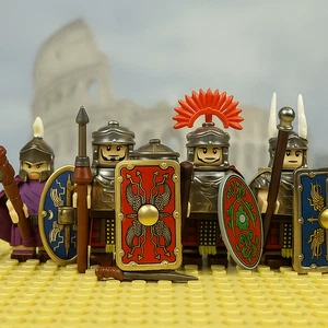 4 x Ancient Roman soldiers. NOT LEGO. Legionnaires. Check description - Imagen 1 de 8