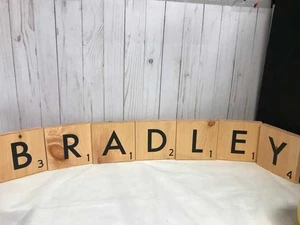 "Bradley" Scrabble Letter Blocks Vinyl Letters - Bild 1 von 6