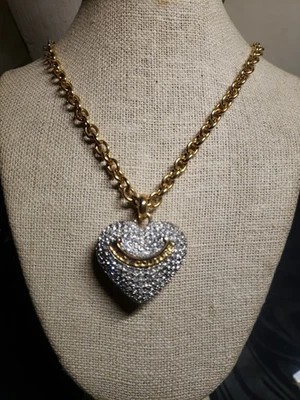 Juicy Couture Rhinestone Goldtone Heart Necklace - Image 1 of 4