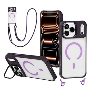 Custodia Multifunzione per iPhone 12-17 - Con Supporto E Cinturino - Foto 1 di 15