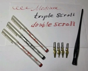 Vintage The Ken Brown Kalligraphie Kit 3078 ohne Box 4 Neu im Karton, Stift & 3 Schreibstifte - Bild 1 von 6