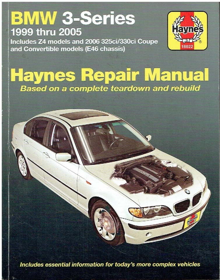 BMW E46 325i 330i SALOON COUPE CABRIOLET & Z4 (1999-2005) OWNERS REPAIR MANUAL - Image 1 of 1