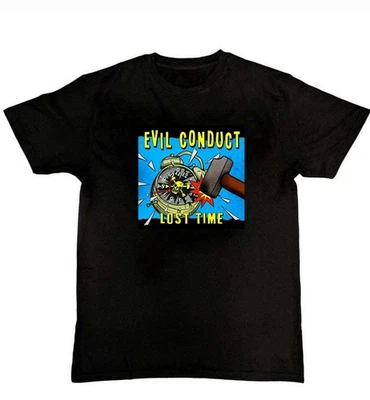 Camiseta masculina unissex estampa gráfica Evil Conduct Lost Time P M L XL 2 3 4 XL - Imagem 1 de 4