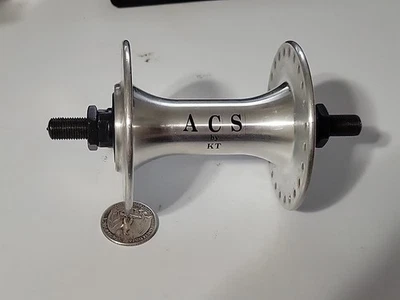 Old Mid School ACS 48 agujeros buje delantero bmx bicicleta estilo libre eje 3/8 Foto 1 de 4