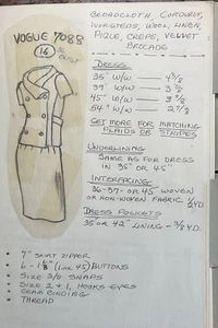 1960-1970s Fashion of Bygone Days Notizbuch with Hand Sketches & Fabric Swatches - Bild 1 von 9