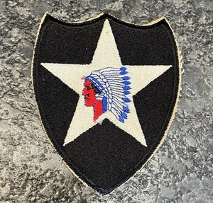 WW2 US Army Militare 2° Divisione Fanteria Patch Spalla Patch Insegna SSI - Foto 1 di 2