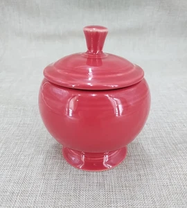 Fiesta Scarlet Retired Individual Sugar Bowl with Lid NEW - Picture 1 of 8