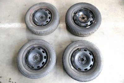 4x VW Golf 4 Bora 195/65 R15 91T Winterreifen M+S Reifen 6jx15H2 ET38 ca. 4-5mm - Bild 1 von 4