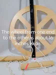Vintage Wooden Wall Decor Wagon Wheel for Home and Event With Rope And Hand Bars - Picture 1 of 20