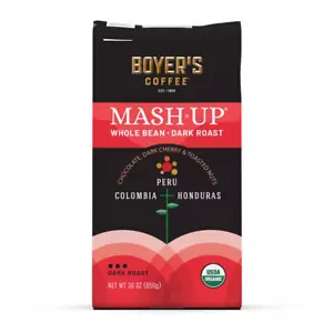 Boyer's Kaffee Mash-Up Bio ganze Bohnen Kaffee - Dunkle Röstung (3 Box x 30 Unzen) - Bild 1 von 9