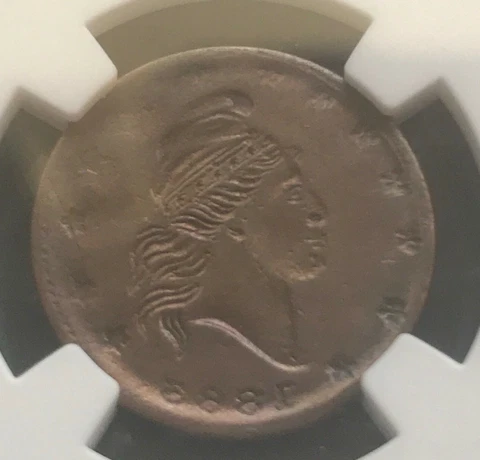 Full Brockage 1863 civil war token, NGC uncirculated  Details,scarce Cover