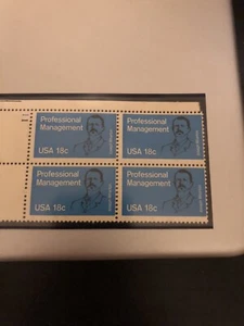 1981 18c Professional Management 4 block - Picture 1 of 1