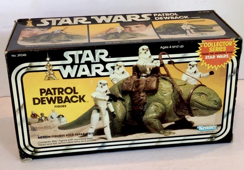 BRAND NEW VINTAGE 1983 KENNER STAR WARS FACTORY SEALED PATROL DEWBACK MISB! Cover