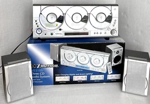 Vtg Emerson (MS3105) (3) Disc CD Player/AM FM Wall Mountable w/Remote & Manual - Picture 1 of 20
