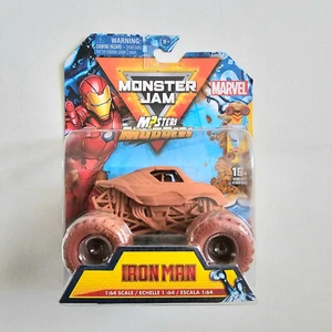 Monster Jam Mystery Mudders Iron Man Car Toy 1:64 Series 1 Marvel Wash To Reveal - Picture 1 of 7