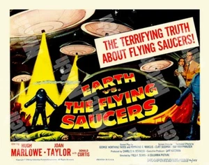 EARTH VS THE FLYING SAUCERS 1956 11 X 14 SCI-FI # 1 LOBBY TITLE CARD - Picture 1 of 1