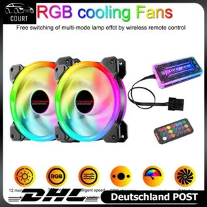 1-10x Gehäuselüfter LED Fan Coolmoon PC Case Lüfter 120mm RGB Aura + Kontroller - Afbeelding 1 van 21