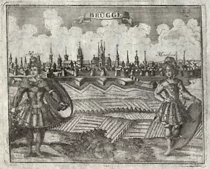 Belgium Bruges Original Copperplate Der Neugierige Passenger 1767 - Picture 1 of 1