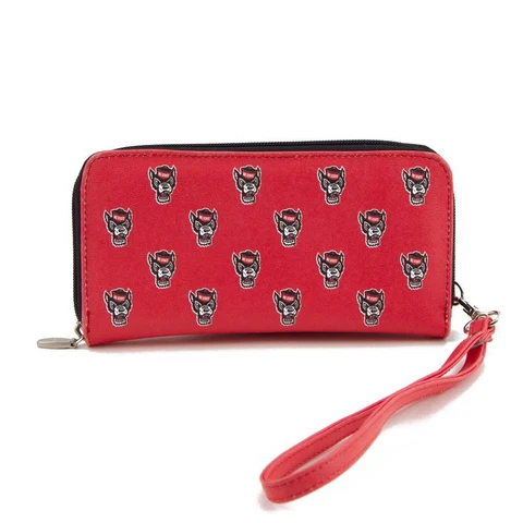 Ladies NCSU NC State Wolfpack Wristlet Womens Leather Wallet Cellphone Money Cover