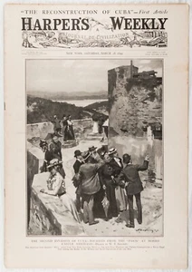 1899 MARCH 18 HARPER'S WEEKLY HG Wells Cuba Tourists After War M661 - Picture 1 of 11