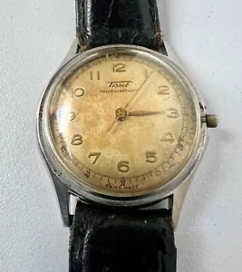 Reloj Manual Tissot Antimagnético De Colección Para Hombre Esfera Beige 16 Joyas Para Restaurar - Imagen 1 de 12