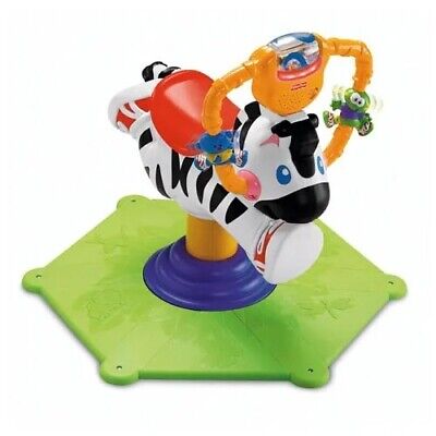 Fisher Price Bounce & Spin Zebra Music Sound Light Up Ages 12-36mths • 30$