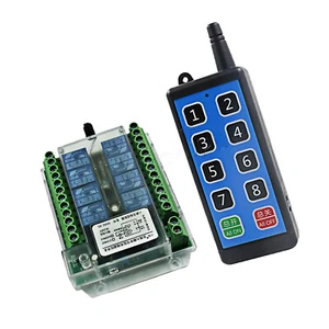 8 Channel Wireless RF Remote Control Switch Relay Module DC8-86V / AC110-275V IO - Picture 1 of 9