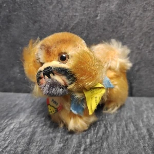 Steiff Hund Peky KFS 1308,00 Ca. 8 cm Groß | 60er | Knopf Fahne Schild  - Bild 1 von 13
