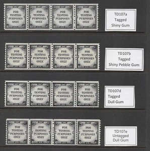 US Test coils strips of 4 TD107a, TD107b, TD107d and TD107e Very Fine NH 3 LP's - Picture 1 of 1