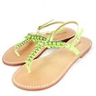 Joyce &amp; Girls Women&#39;s Summer Shoes Sandals Green Leather Toe Post Np 139 Neu