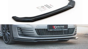 Front Diffuser Splitter V2 Maxton Design Gloss Black ABS for VW Golf Mk7 Gti - Picture 1 of 6