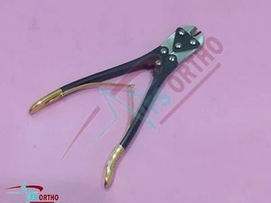 TC Pin Wire & Plate Cutter Size 9.5" Pliers Gold Plated Orthopedic Instruments - Imagen 1 de 9