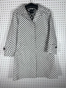 WEEKEND MAX MARA Size 6 White Black Polyester Polka Dot Buttoned Coat size 6 - Picture 1 of 12