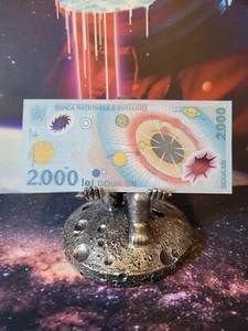 Romania Polymer 2000 Lei Space/Astronomy Banknote - Bild 1 von 2