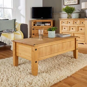 Coffee Table Pine Corona Mexican Pine Home Living Room Furniture Unit - Picture 1 of 5