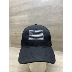 Black American Flag Hat Snapback Baseball Cap Headwear Adjustable - Picture 1 of 11