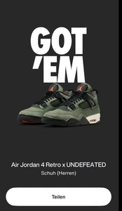 Nike Air Jordan 4 Retro x UNDEFEATED 2025 Brandnew  SNKRS - US 10.5 / EU 44.5  - Bild 1 von 1