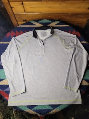 Camisa Robert Graham X Manga Larga Para Hombre XL Gris 1/4 Cremallera Ajuste Activo Rendimiento Foto 1 de 4