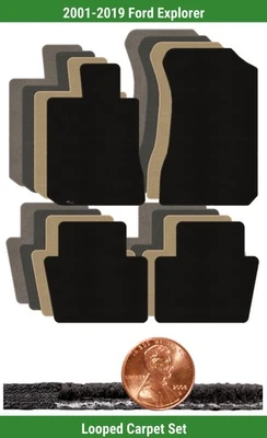 Juego de alfombrillas clásicas personalizadas para Ford Explorer 2001-2019 (4 piezas) #LYA Foto 1 de 4