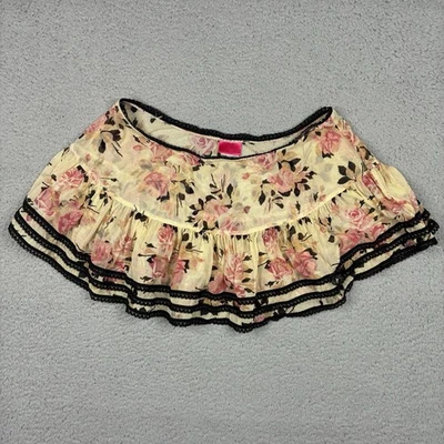 Vintage Betsey Johnson Gypsy Rose Lace Swim Bikini Coverup Skirt Y2K RARE - Image 1 of 4