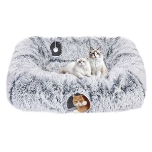 Extra Large Cat Tunnel Bed, 4 Ways Tunnels for Indoor Cats, Multi-cat Family ... - Picture 1 of 7