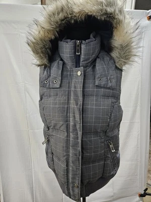 Chaleco Esprit para mujer con capucha de piel extraíble talla 8 Foto 1 de 4