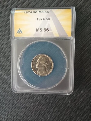 1964 Jefferson Nickel ANACS MS 66 - Image 1 of 3