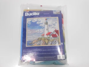 Plaid Bucilla Lighthouse 13.5"x11.75" Needlepoint Kit No. 4827: Petit Point NEW - Picture 1 of 5