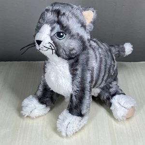 IKEA LILLEPLUTT Cat Plush Gray Tiger Striped Tabby Stuffed Animal Toy - Picture 1 of 8